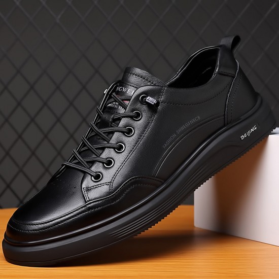 New Genuine Leather Men's Spring Casual Wholesale Korean Style Trendy Leather Shoes, Simple and Versatile European Style Men's Shoes New Genuine Leather Men's Spring Casual Wholesale Korean Style Trendy Leather Shoes, Simple and Versatile European Style Men's Shoes