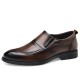 Men's leather slip-on shoes, top-grain cowhide pointed toe shoes, high-end business commuting, black wedding shoes, trendy Men's leather slip-on shoes, top-grain cowhide pointed toe shoes, high-end business commuting, black wedding shoes, trendy