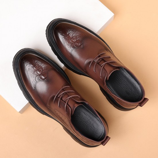 New Summer Men's Leather Shoes, Trendy Business Formal Wedding Shoes, Breathable Korean Style Sandals with Thick Soles New Summer Men's Leather Shoes, Trendy Business Formal Wedding Shoes, Breathable Korean Style Sandals with Thick Soles