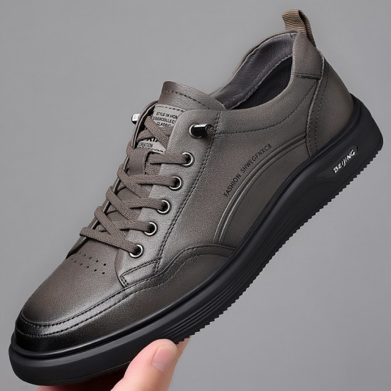 New Genuine Leather Men's Spring Casual Wholesale Korean Style Trendy Leather Shoes, Simple and Versatile European Style Men's Shoes New Genuine Leather Men's Spring Casual Wholesale Korean Style Trendy Leather Shoes, Simple and Versatile European Style Men's Shoes