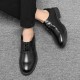 Cross-border shipping of men's business suit leather shoes, business formal, casual British groomsmen soft-soled men's shoes, black breathable groom wedding shoes. Cross-border shipping of men's business suit leather shoes, business formal, casual British groomsmen soft-soled men's shoes, black breathable groom wedding shoes.