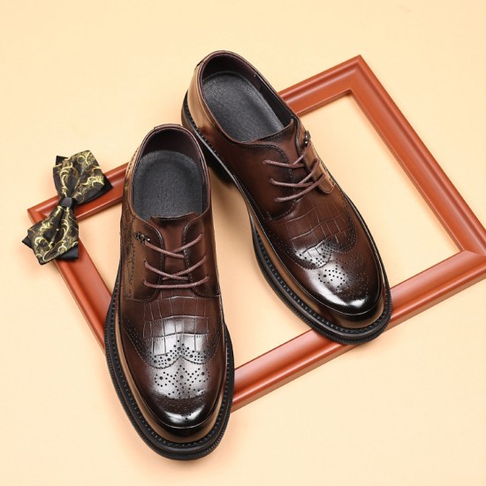Men's leather shoes, high-end casual, genuine leather, British-style wedding shoes, wholesale, breathable, black, new models Men's leather shoes, high-end casual, genuine leather, British-style wedding shoes, wholesale, breathable, black, new models