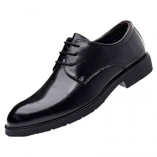 Men's business formal leather shoes, new genuine leather casual shoes, breathable, soft-soled, soft-surface British wedding shoes.