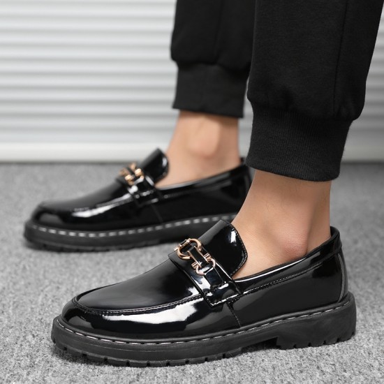 Summer casual leather shoes for men, breathable slip-on loafers, Korean-style versatile cross-border men's shoes, British loafers Summer casual leather shoes for men, breathable slip-on loafers, Korean-style versatile cross-border men's shoes, British loafers