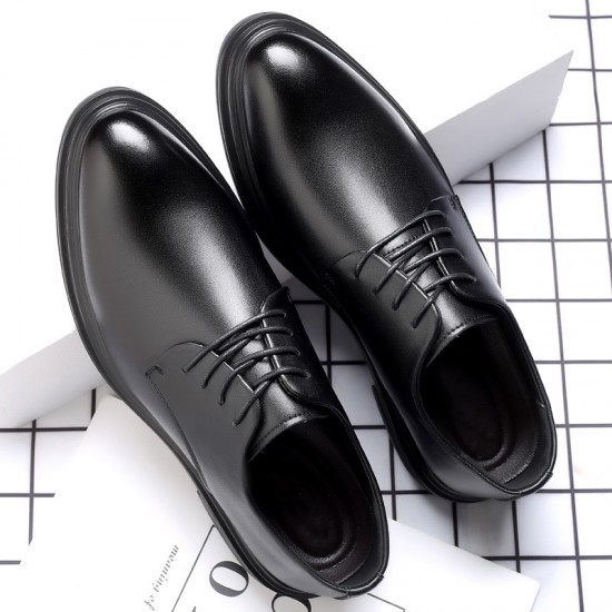 New men's leather shoes, business formal, genuine leather, soft-soled, casual cross-border men's shoes, height-enhancing wedding shoes New men's leather shoes, business formal, genuine leather, soft-soled, casual cross-border men's shoes, height-enhancing wedding shoes