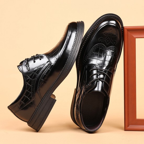 Men's leather shoes, high-end casual, genuine leather, British-style wedding shoes, wholesale, breathable, black, new models Men's leather shoes, high-end casual, genuine leather, British-style wedding shoes, wholesale, breathable, black, new models