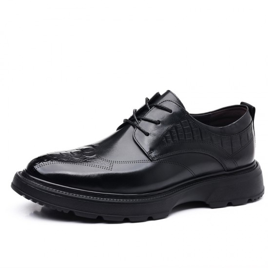 New Summer Men's Leather Shoes, Trendy Business Formal Wedding Shoes, Breathable Korean Style Sandals with Thick Soles New Summer Men's Leather Shoes, Trendy Business Formal Wedding Shoes, Breathable Korean Style Sandals with Thick Soles